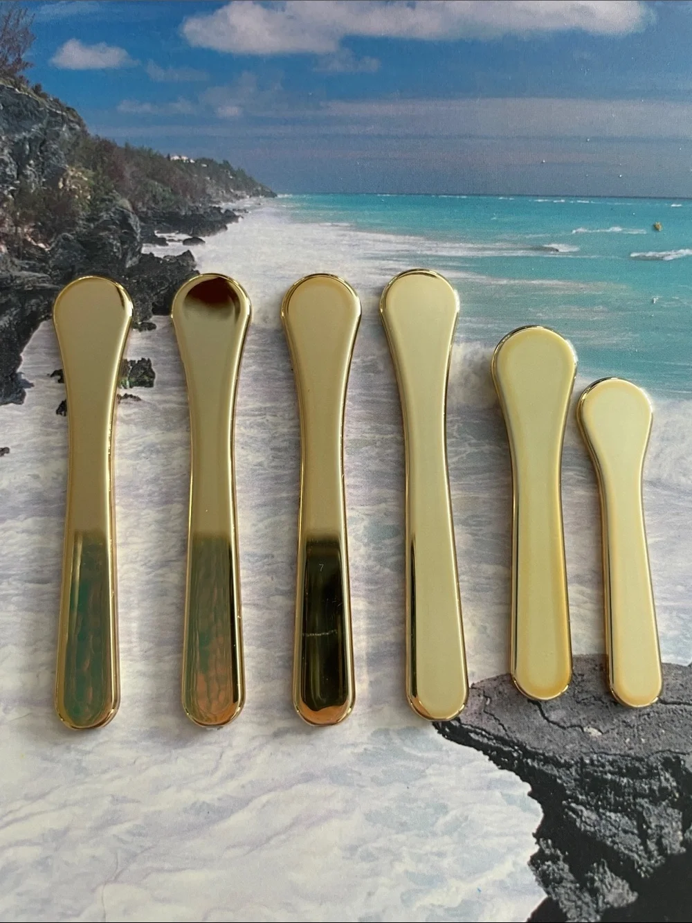 Tatcha Gold Facial Massage Spoon Set, Shiny Gold Finish